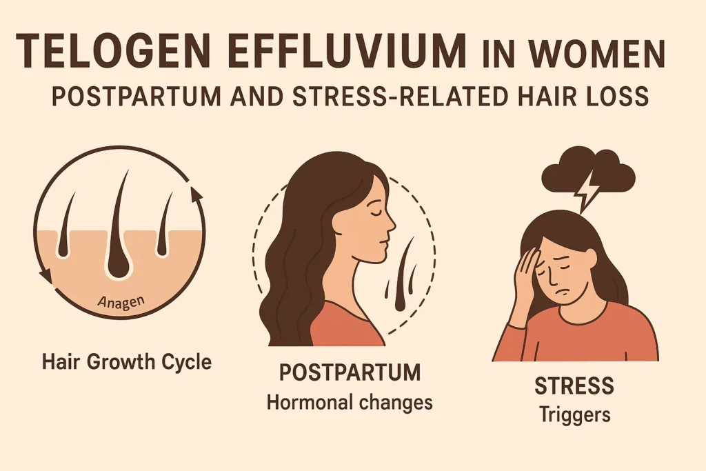 Telogen Effluvium in Women: Postpartum and Stress-Related Hair Loss